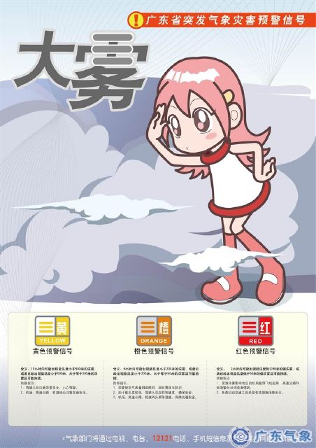 突发气象灾害预警信号——大雾