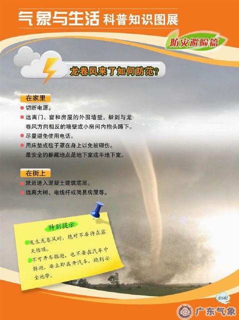 龙卷风来了如何防范