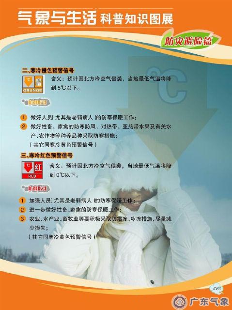 高温、寒冷预警信号及防御指引3