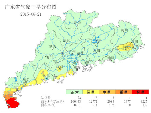 广东省农业干旱监测预报（2015年第11期）