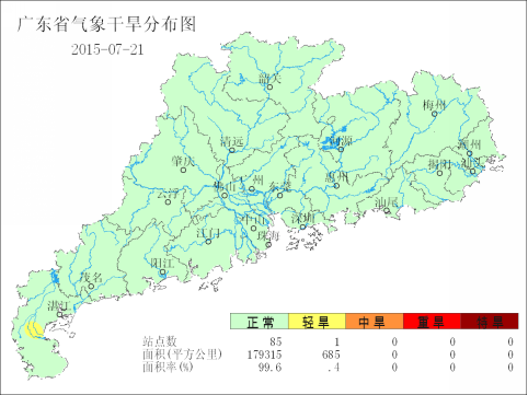 广东省农业干旱监测预报（2015年第14期）