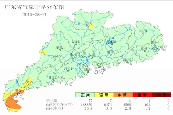 广东省农业干旱监测预报（2015年第17期）