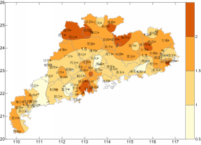 广东省2017年9月：气温偏高、降水略偏少、日照偏多