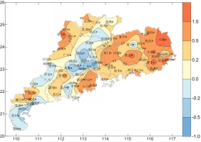 广东省2017年11月：气温略偏高，降水偏多，日照显著偏少。