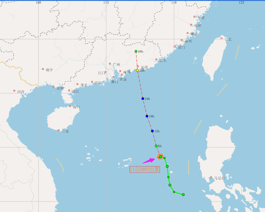 热带低压将加强为热带风暴，趋向广东沿海