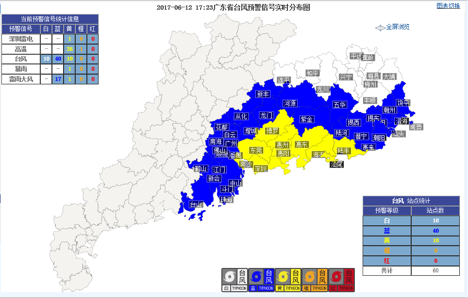 “苗柏”12日夜间将登陆珠海到惠东沿海
