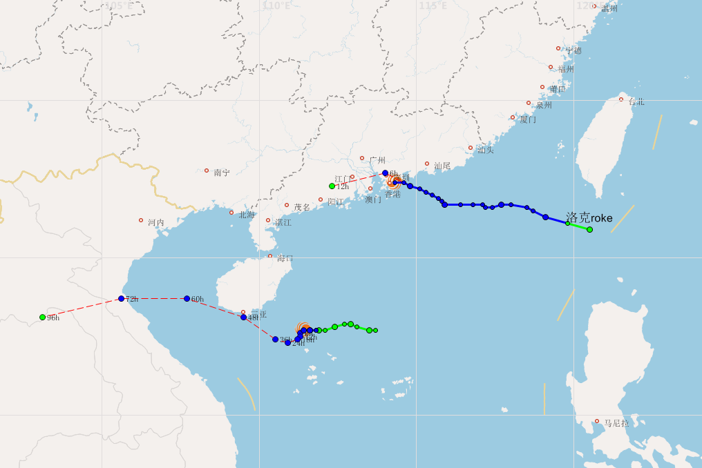 “洛克”已登陆香港西贡，24日起降水减弱