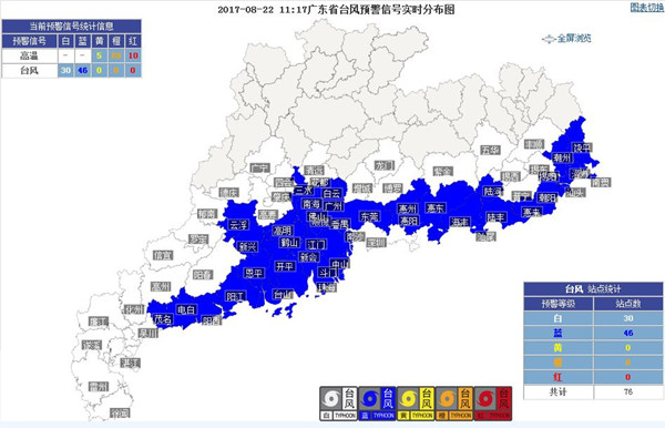 台风“天鸽”将严重影响广东