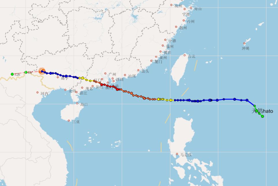 “天鸽”移入广西，24日白天粤西仍有雨