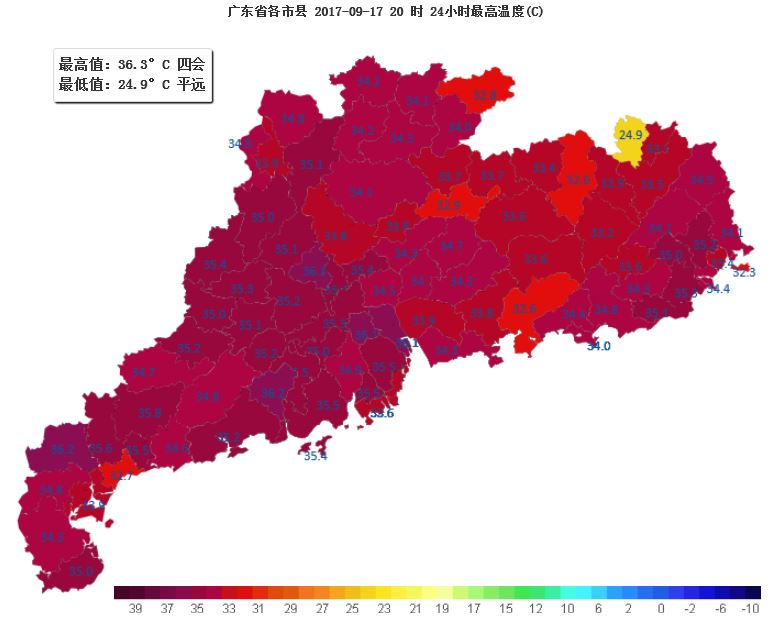 18-21日广东炎热为主,部分市县有雷阵雨