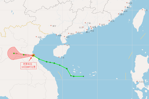 热带低压已登陆越南 12日冷空气南下广东