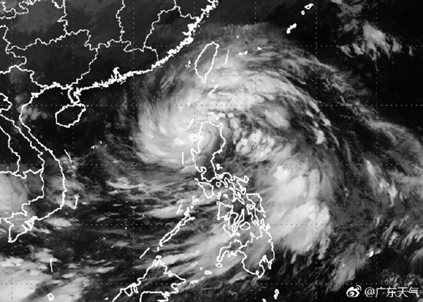 台风“卡努”15日趋向海南和粤西，广东沿海有明显风雨