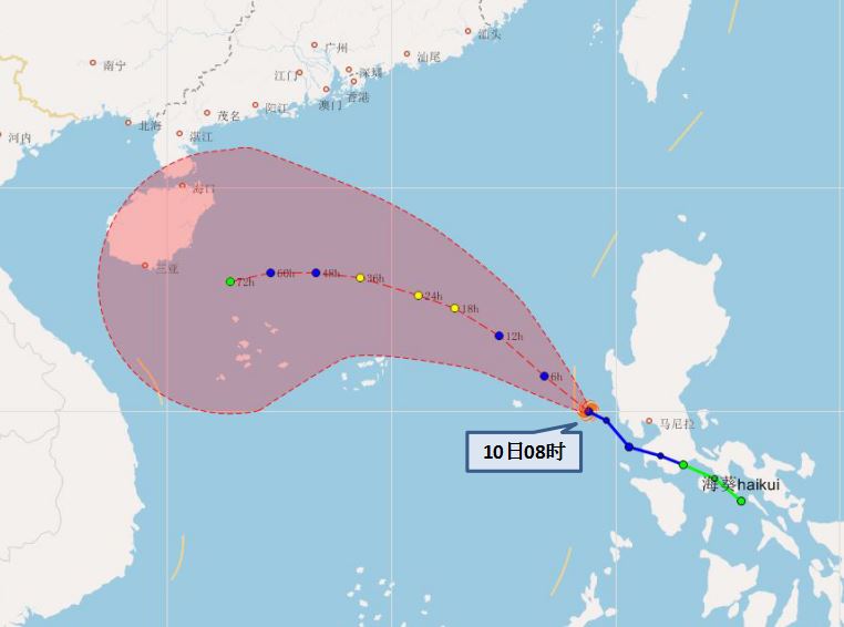 11日广东大部晴到多云，台风“海葵”生成