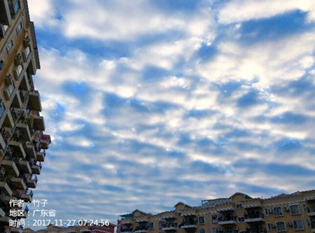 27-29日广东大部阴天间多云 气温回升