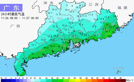 27-29日广东大部阴天间多云 气温回升