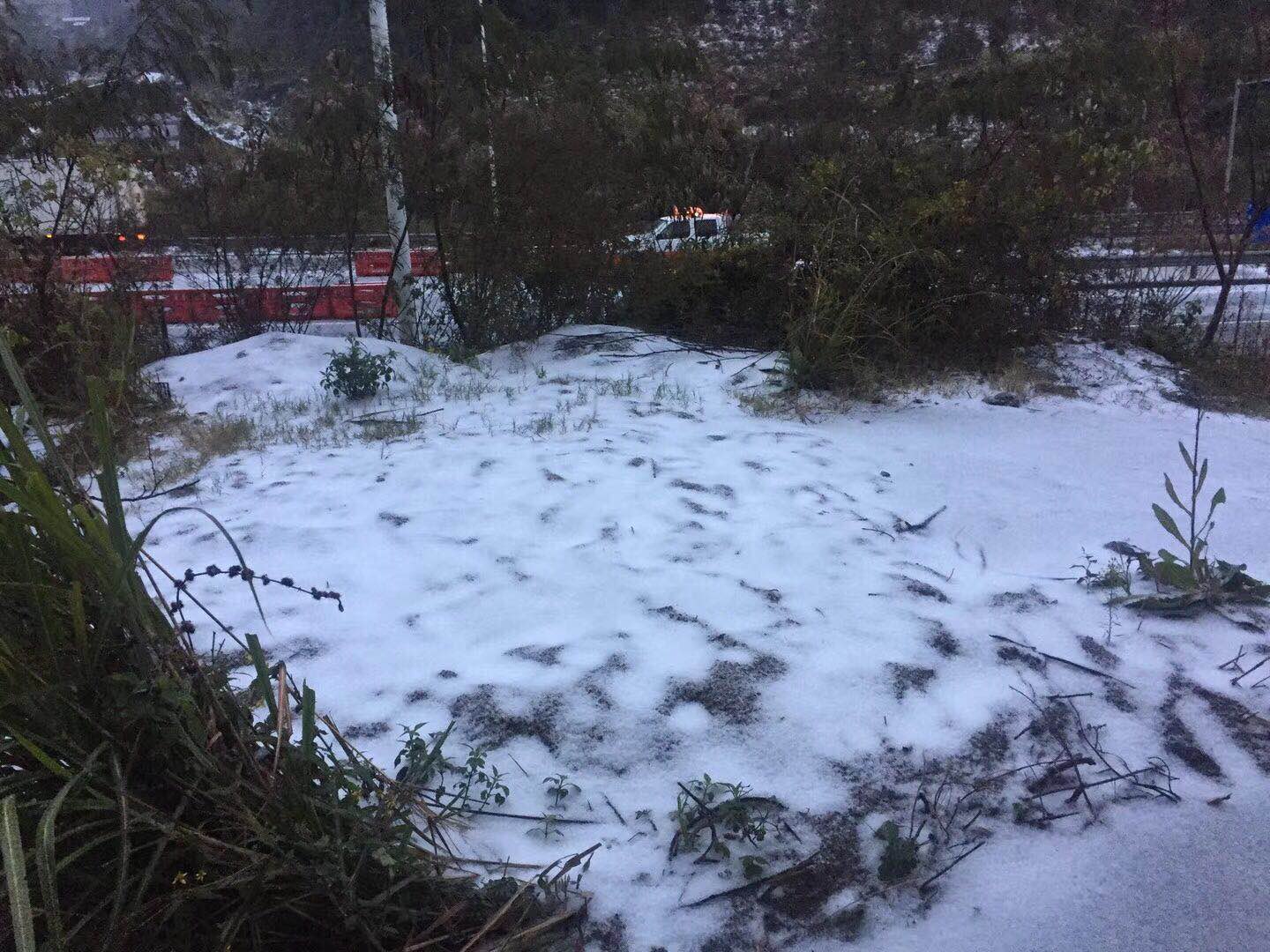 2018年广东第二场雪，落户清远连州南风坳