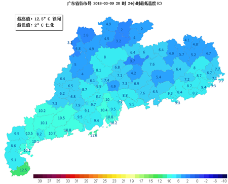 今明广东晴冷为主 11-12日云量增多气温回升