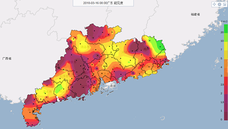 16-18日广东大部潮湿有雾 19-20日有降水降温过程