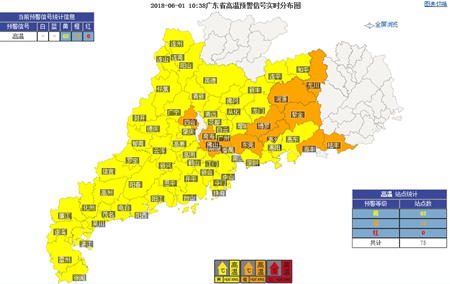 未来三天广东仍然炎热 高温范围有所减小