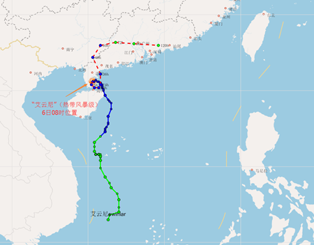 今年第4号台风“艾云尼”已在徐闻沿海登陆