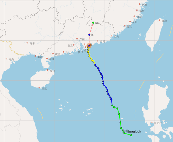 气象资讯|“苗柏”已登陆深圳大鹏半岛沿海地区