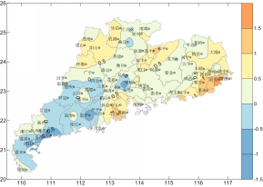 气象盘点|广东省2017年10月我省气温略偏高,降水显著偏多,日照正常。