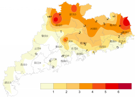 气象盘点|广东省2017年10月我省气温略偏高,降水显著偏多,日照正常。