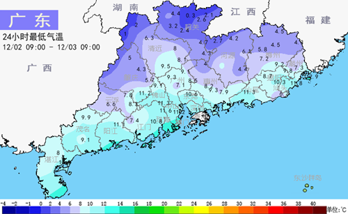 3-4日晴冷为主 5日转阴冷粤东梅州有小雨 