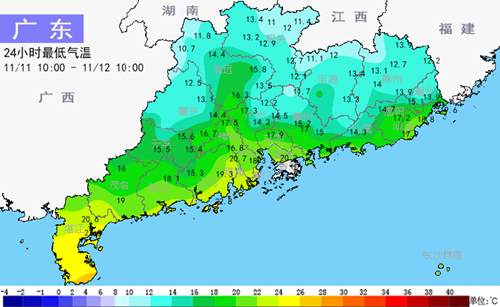 13日夜间到14日新一股冷空气入粤