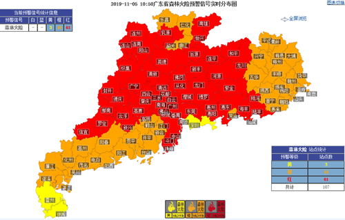 持续天晴干燥 森林火险等级高