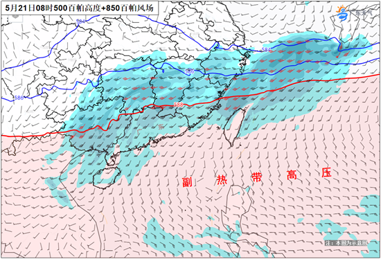 后期21日08时500百帕高度和850百帕风场.png